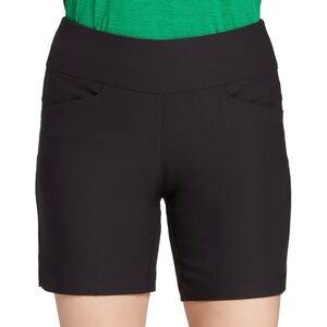 Lady Hagen black golf pull on tummy control bermuda shorts, large